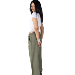 Linen Wide-Leg Pants