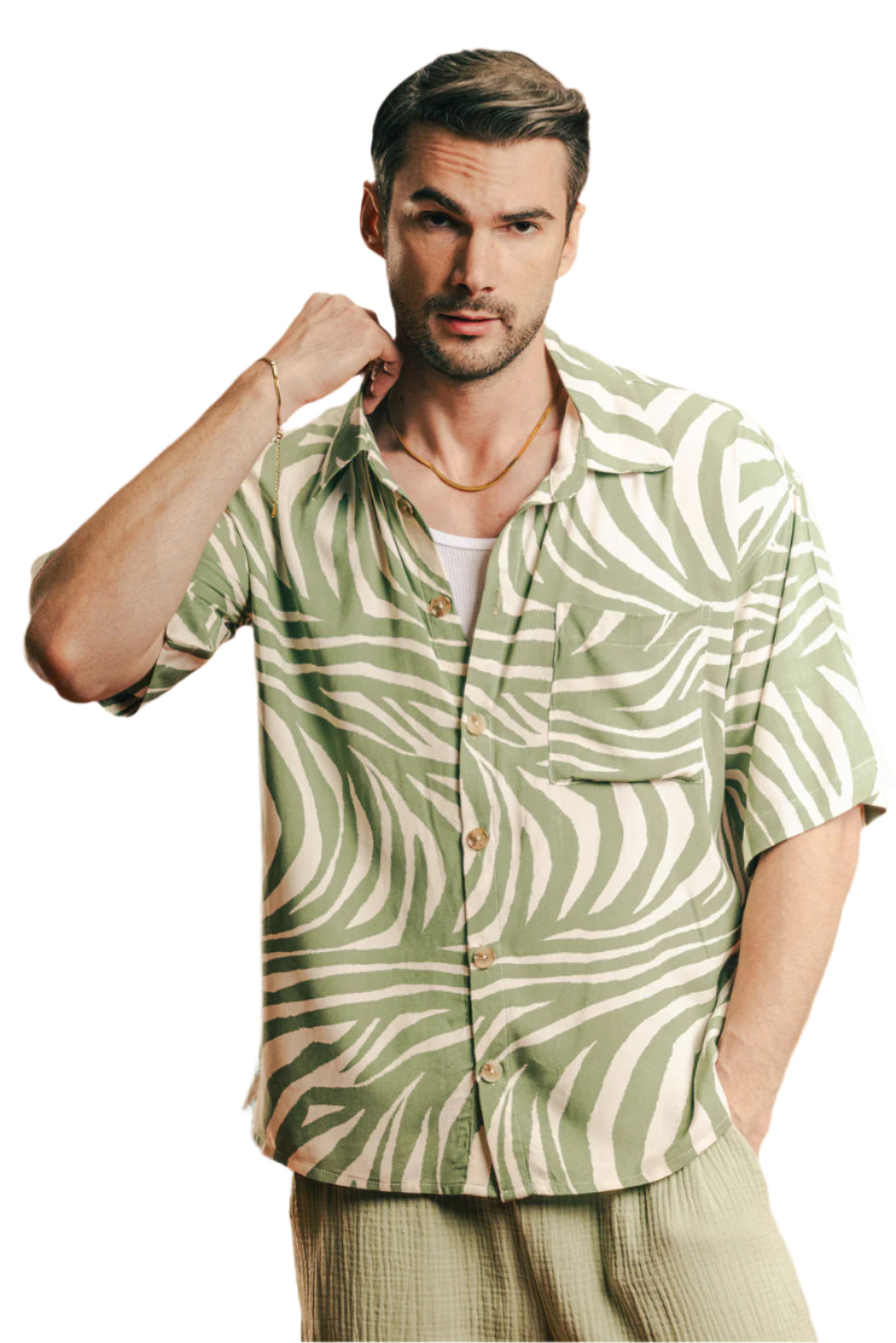 Verdant Mist Boxy Fit Shirt