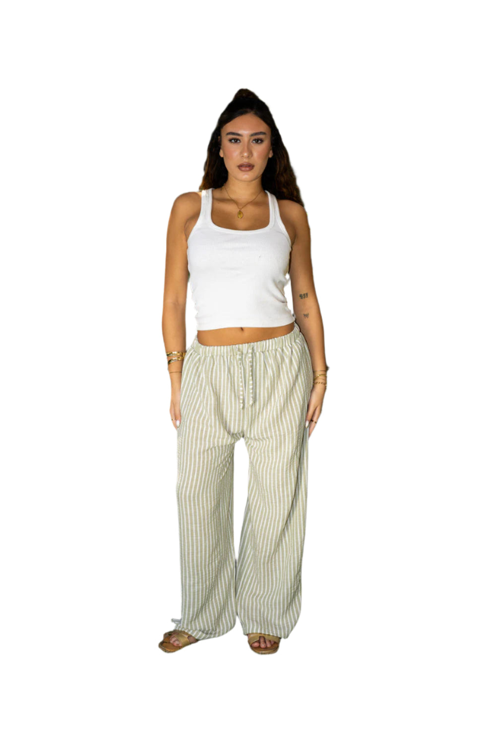 Striped Linen Pants