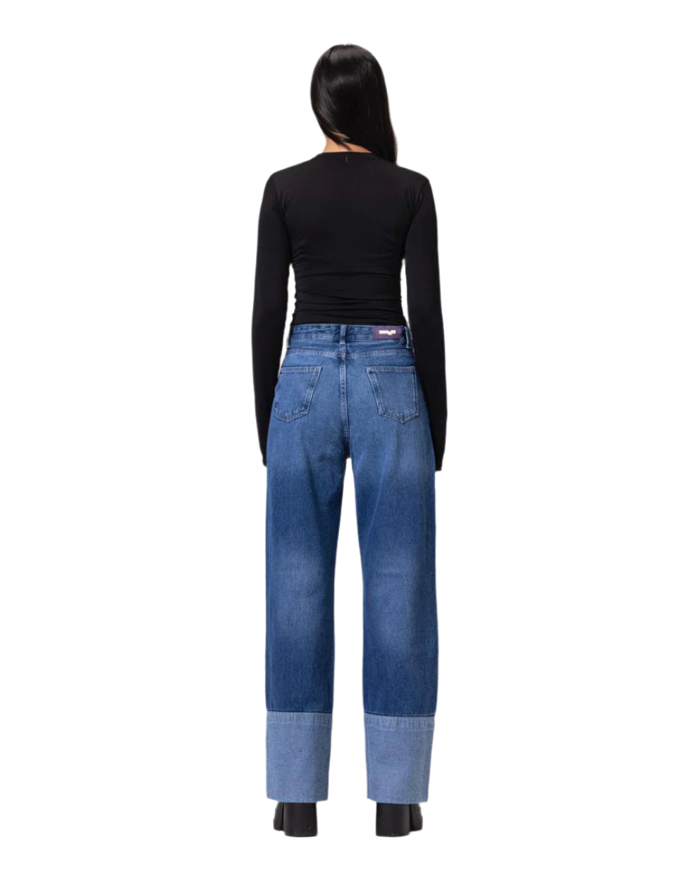 New Fold up Mid-Blue jeans