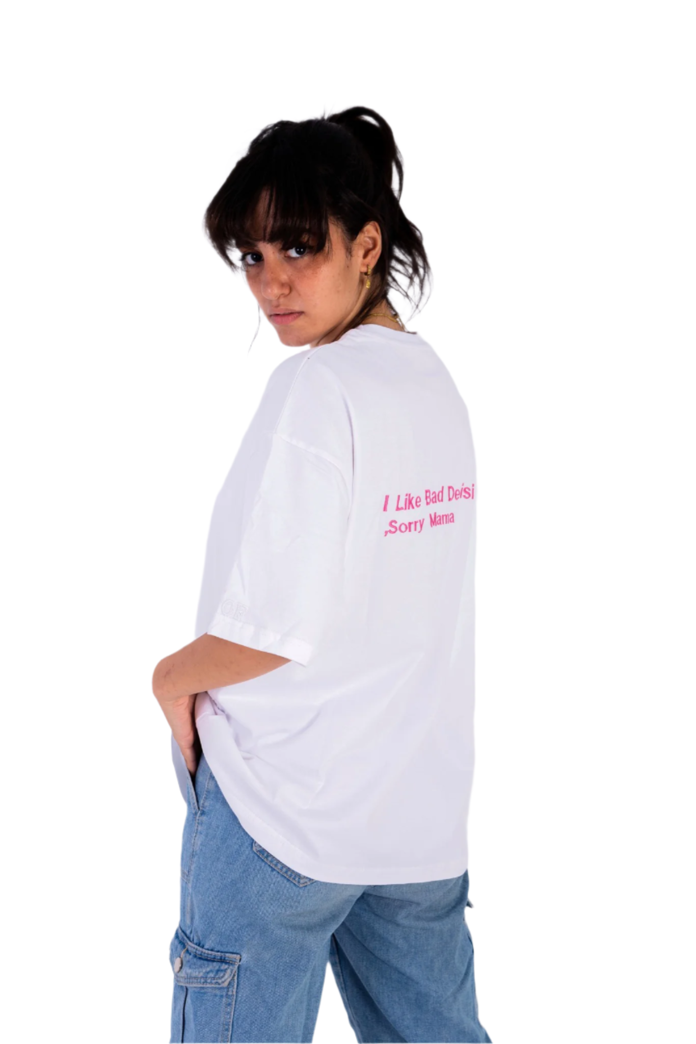‘I LIKE BAD DECISIONS SORRY MAMA’ Oversized T-shirt¹