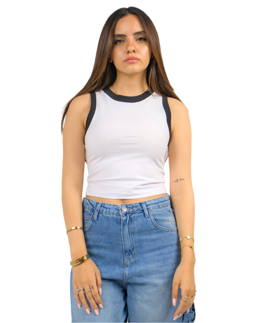 White x Black Top