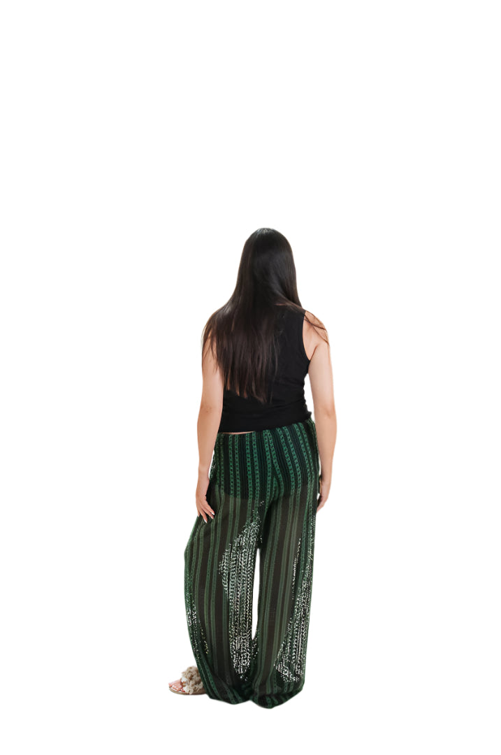 OLIVE GREEN Knitted pants
