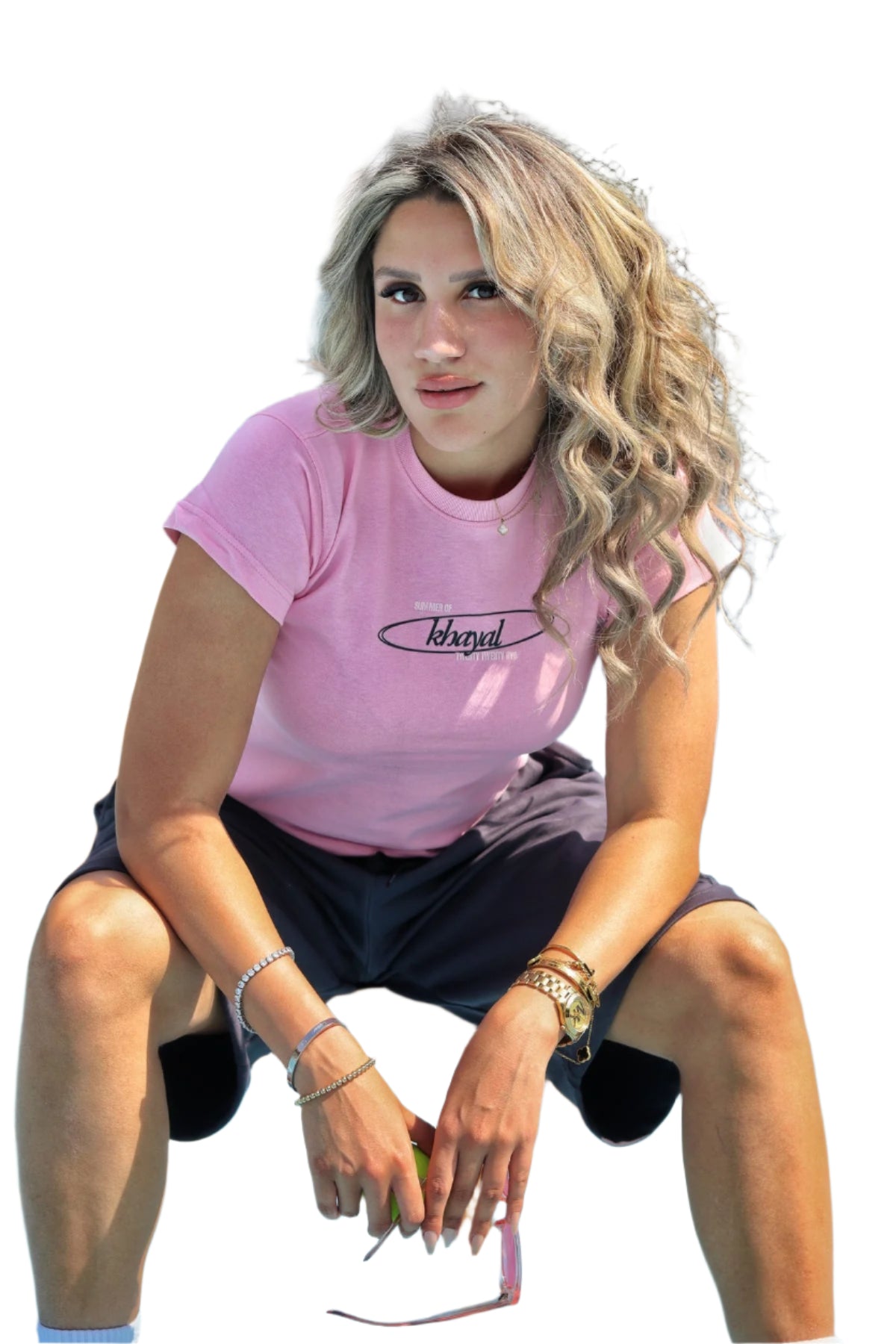 pink baby tee