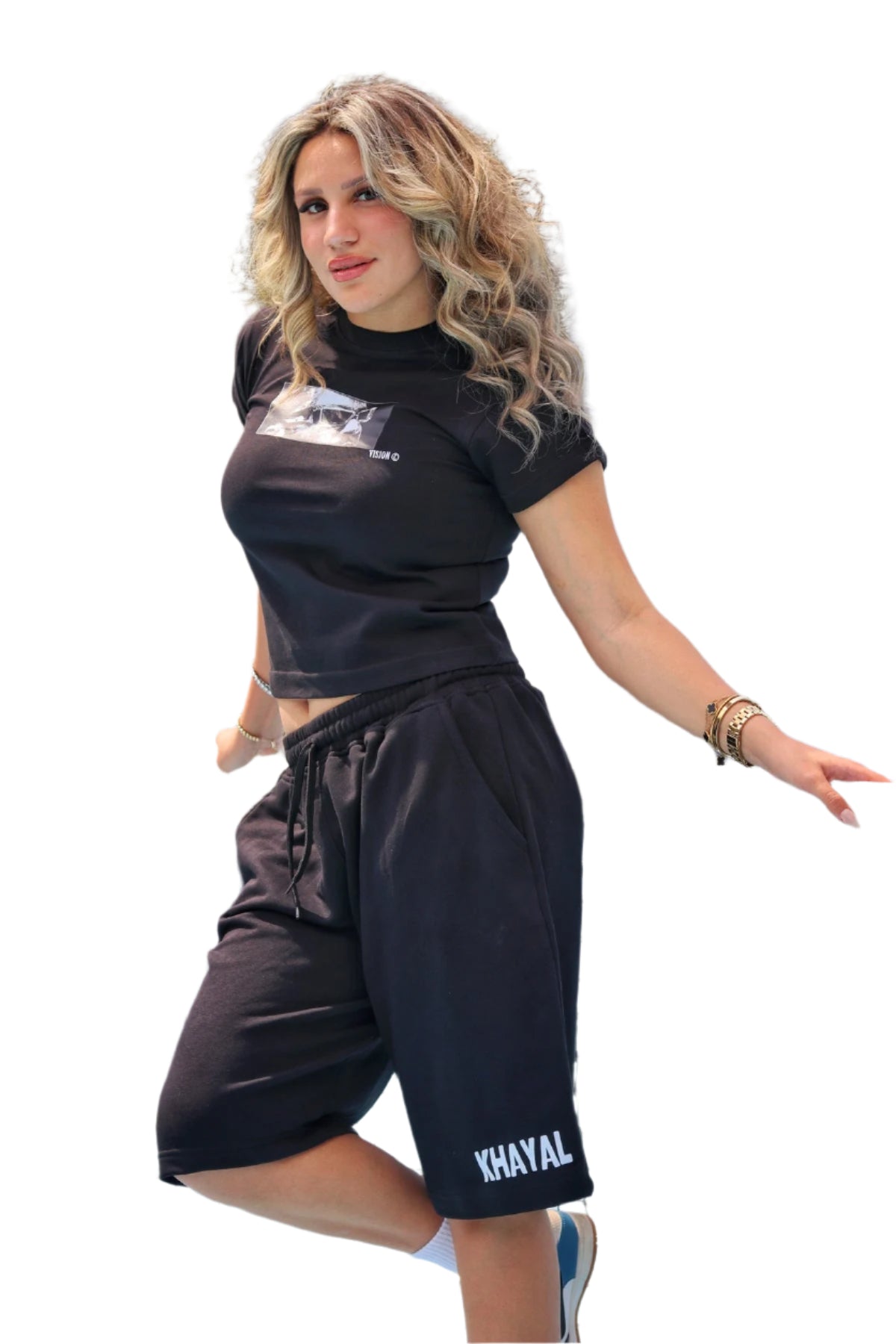 black baby tee