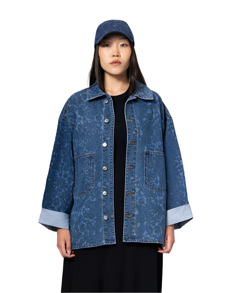 Leopard Denim Jacket