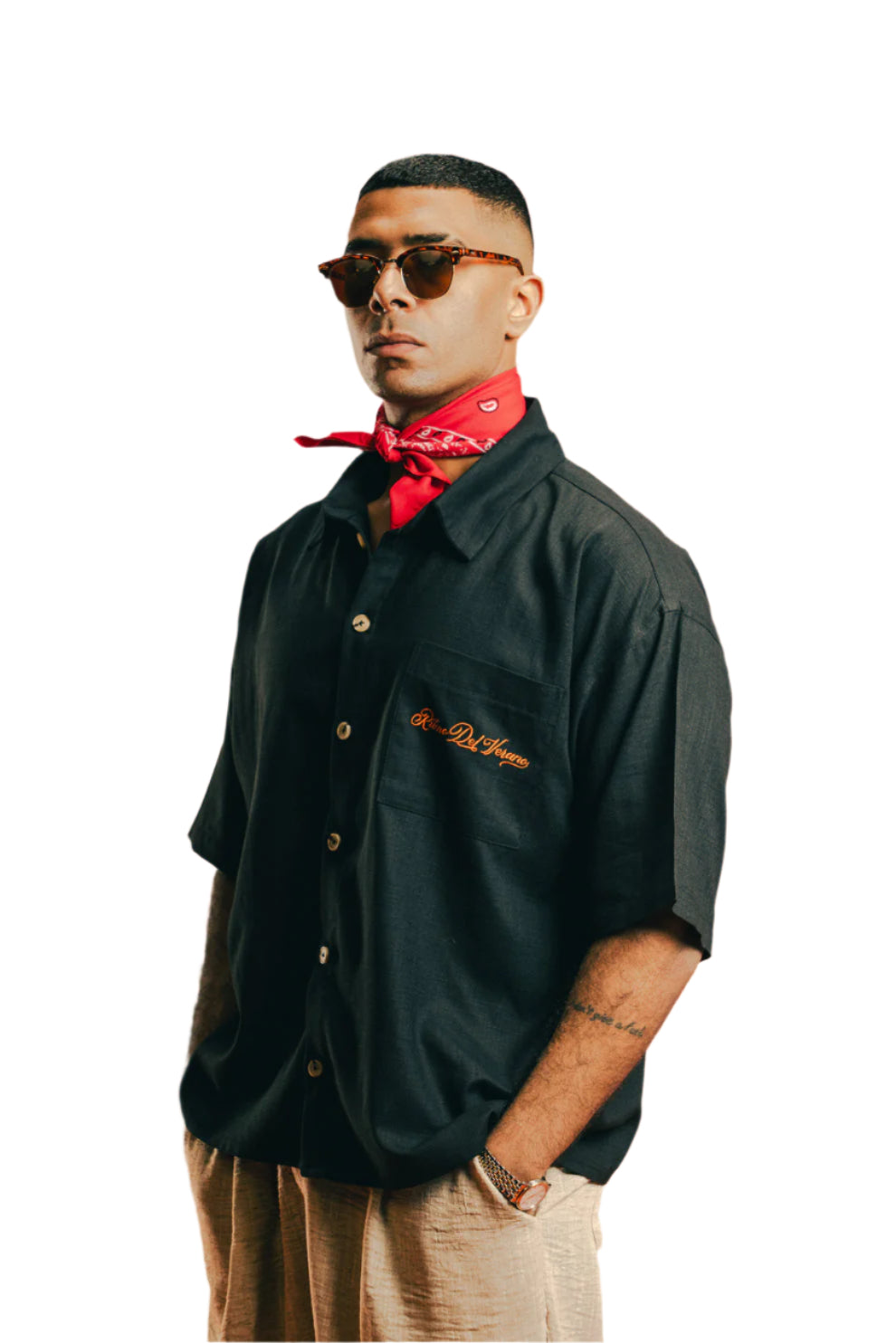 RDV Boxy Fit Linen Shirt - Black