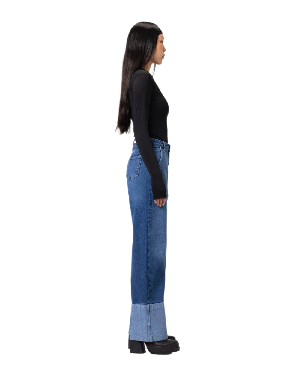 New Fold up Mid-Blue jeans