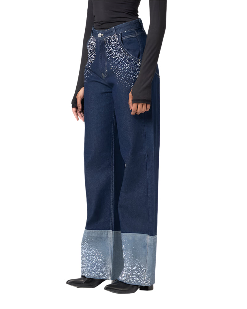 Shimmery Fold-Up Pants