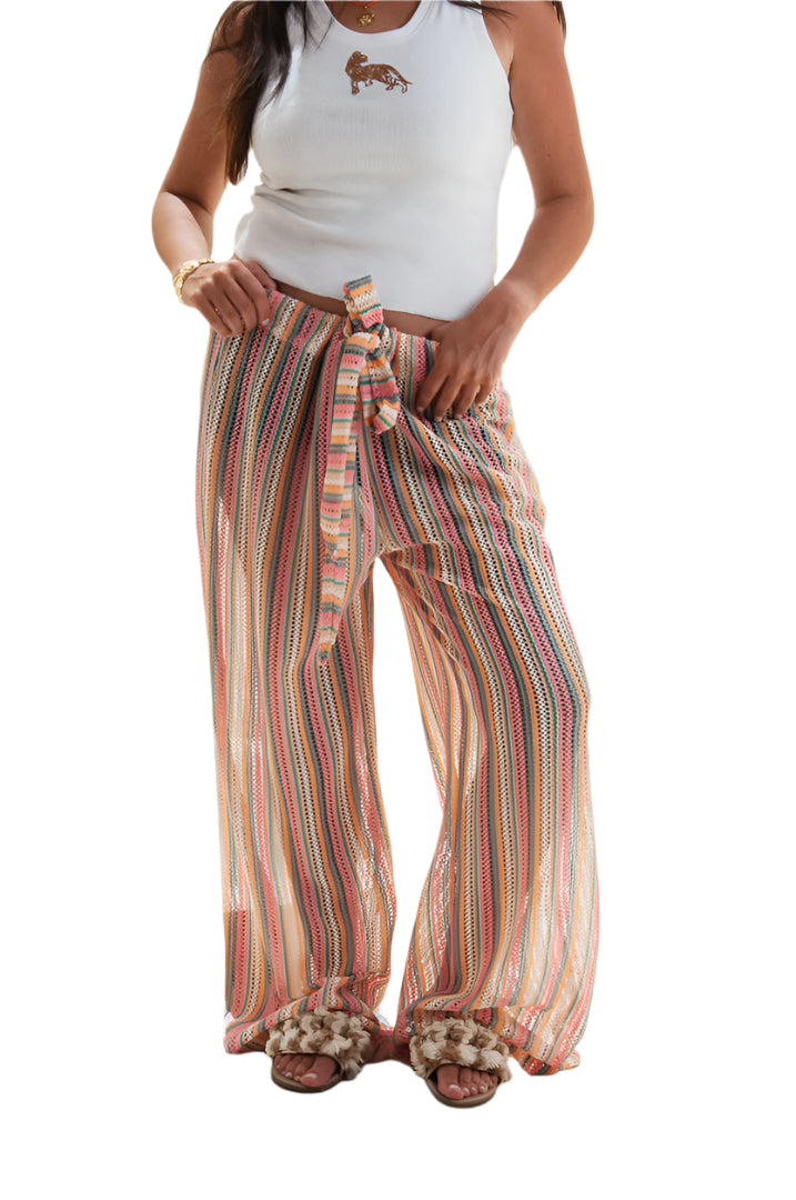 Multicolor knitted pants
