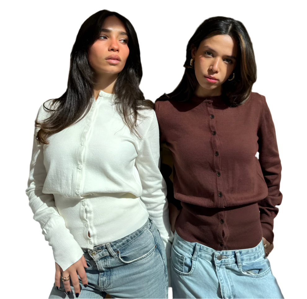 snatched knit cardigan