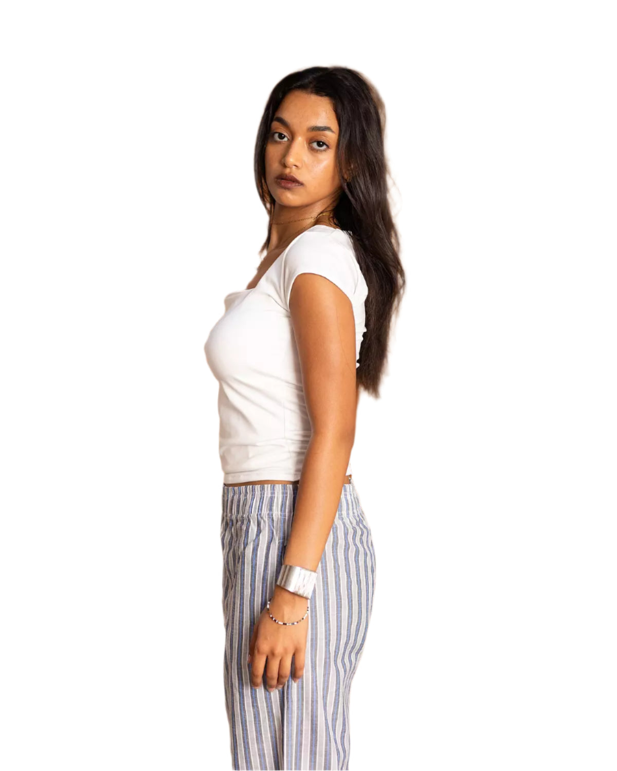 Square neck half sleeves top
