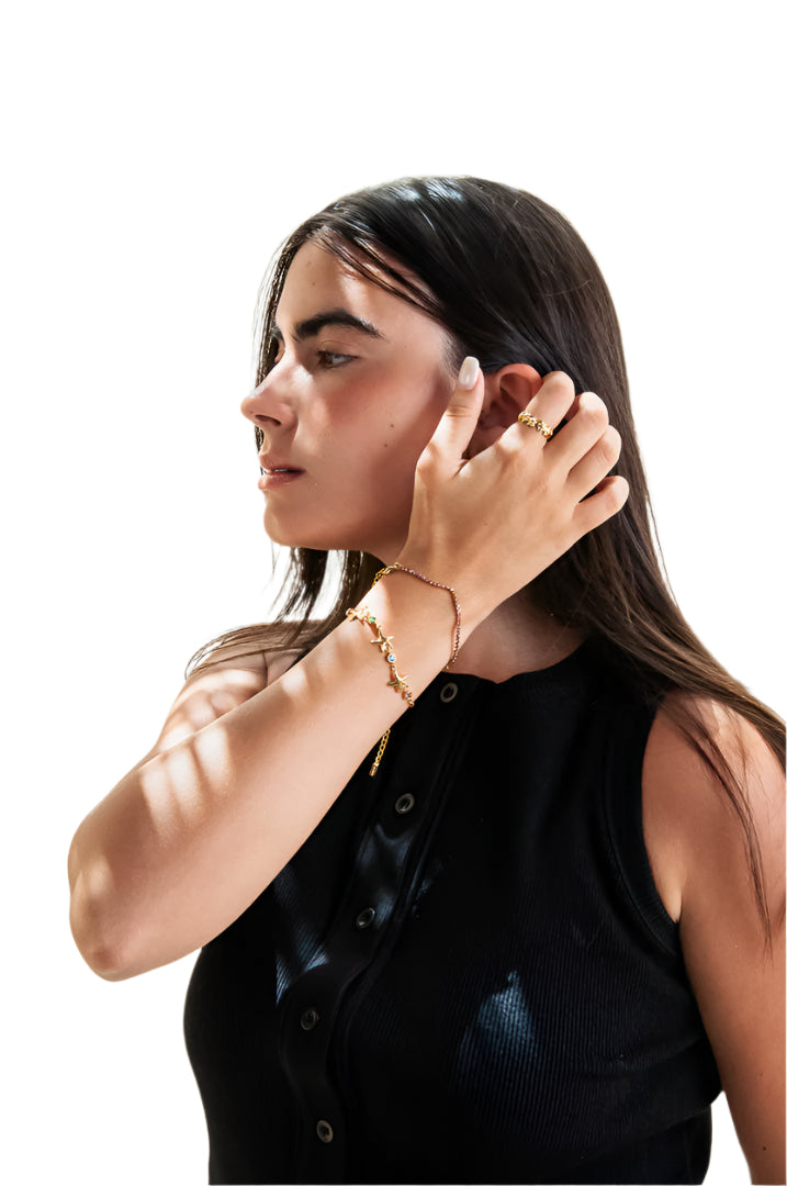 BLACK Sloane button tank