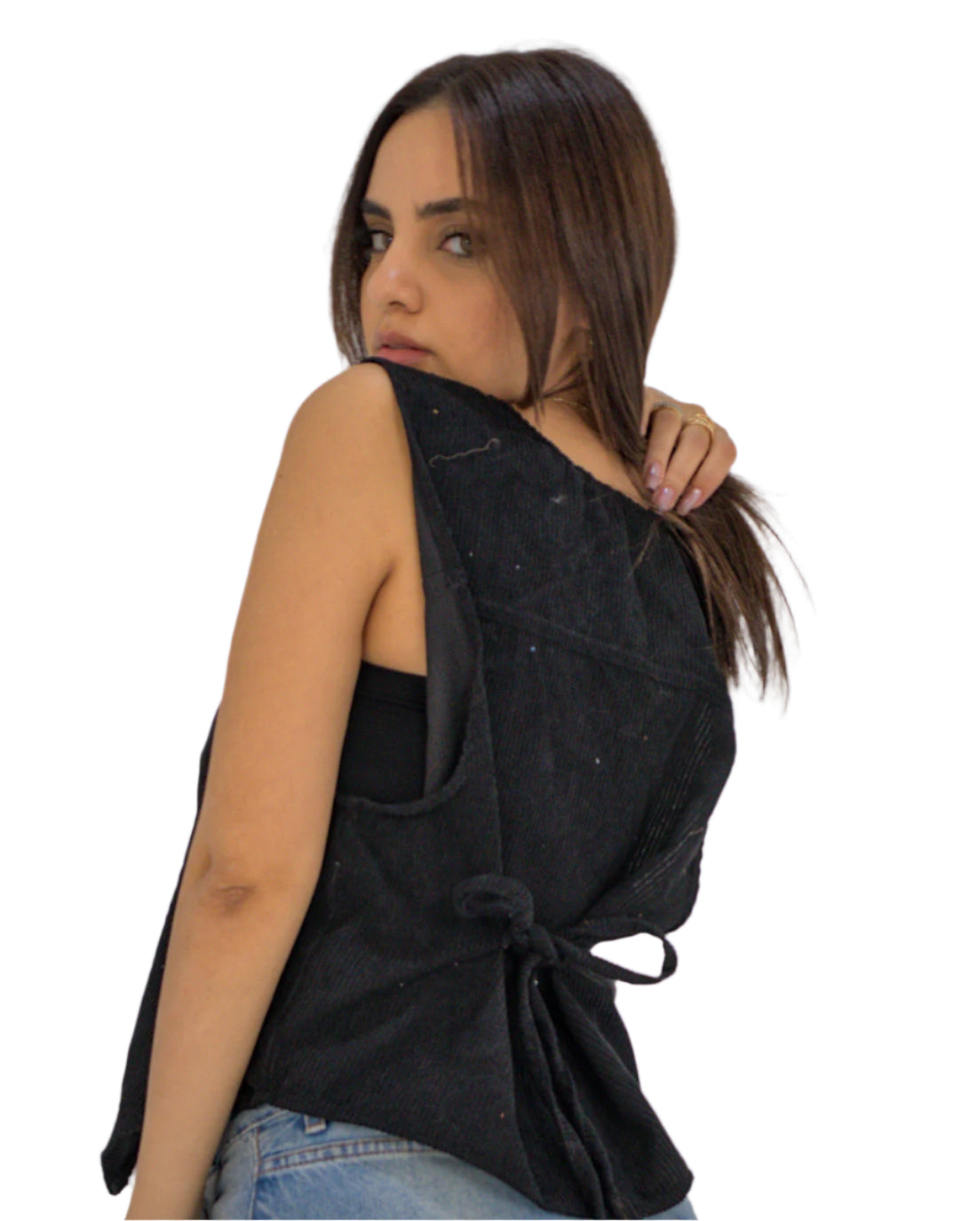 Black Velvet Vest