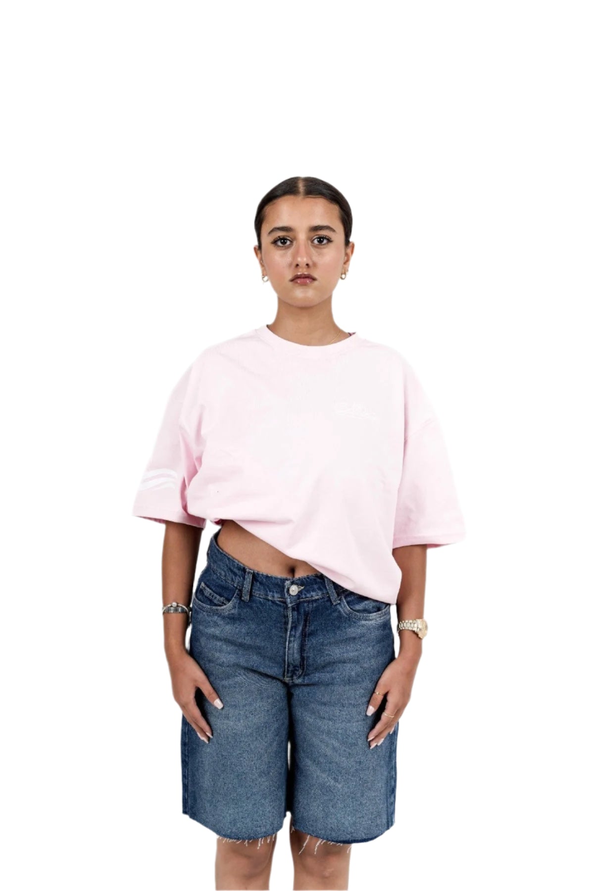 waves pink T-shirt