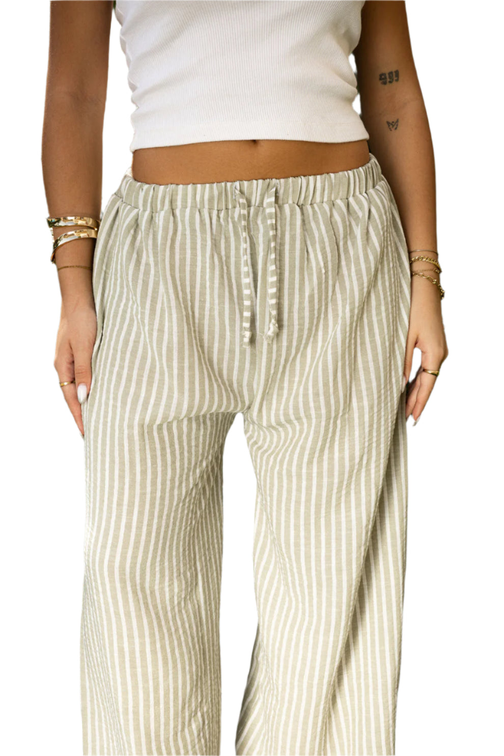 Striped Linen Pants
