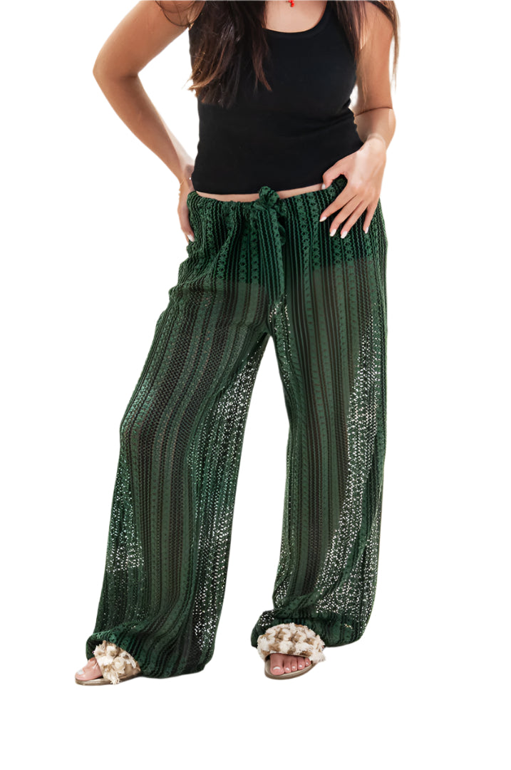 OLIVE GREEN Knitted pants
