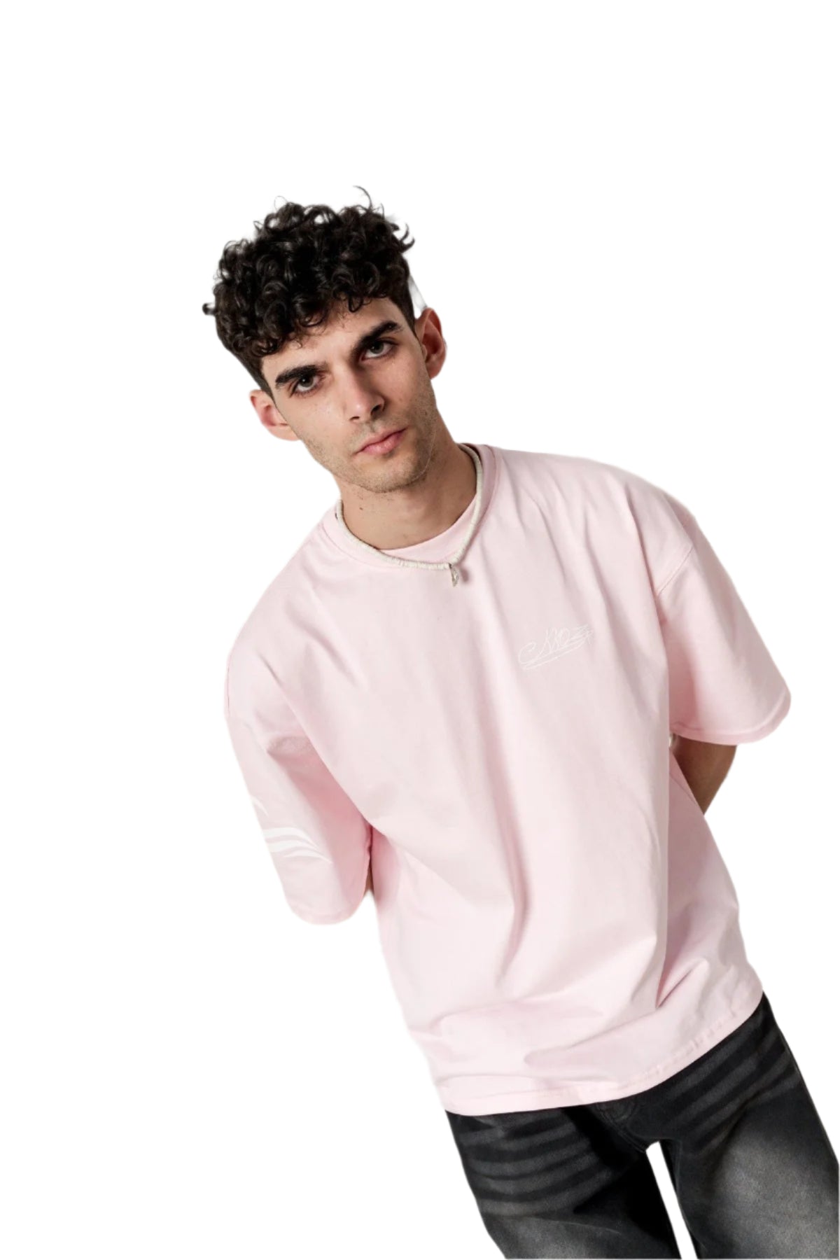 waves pink T-shirt
