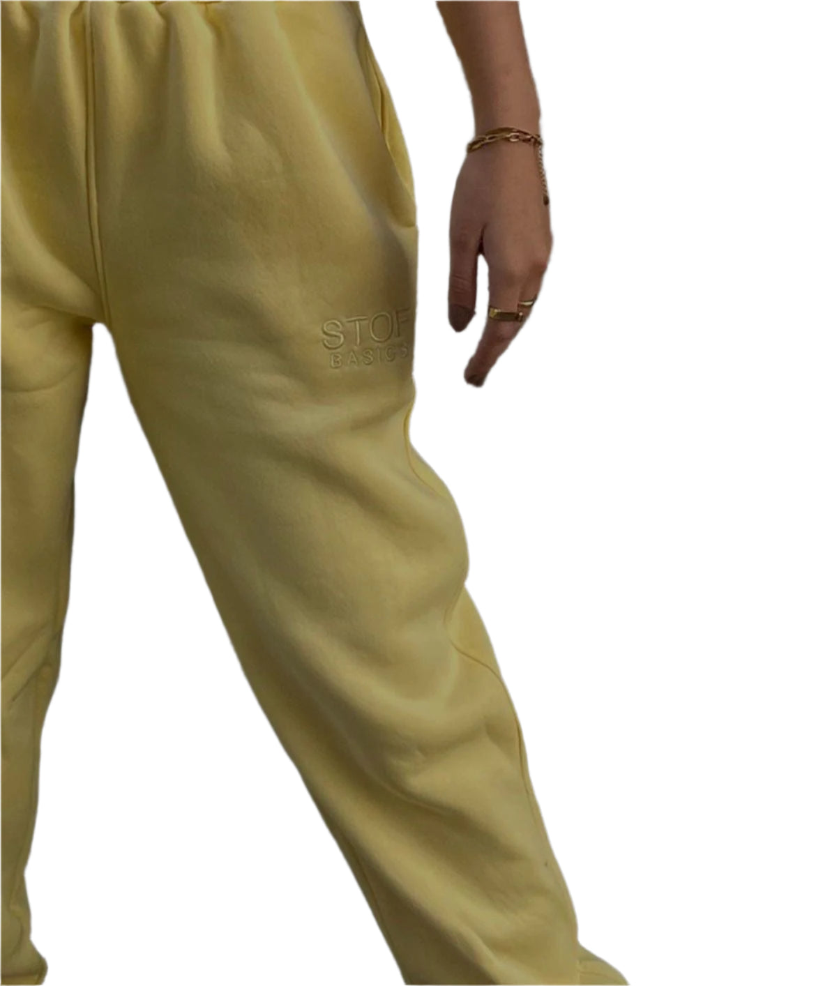 Yellow OVERSIZED-FIT sweatpants