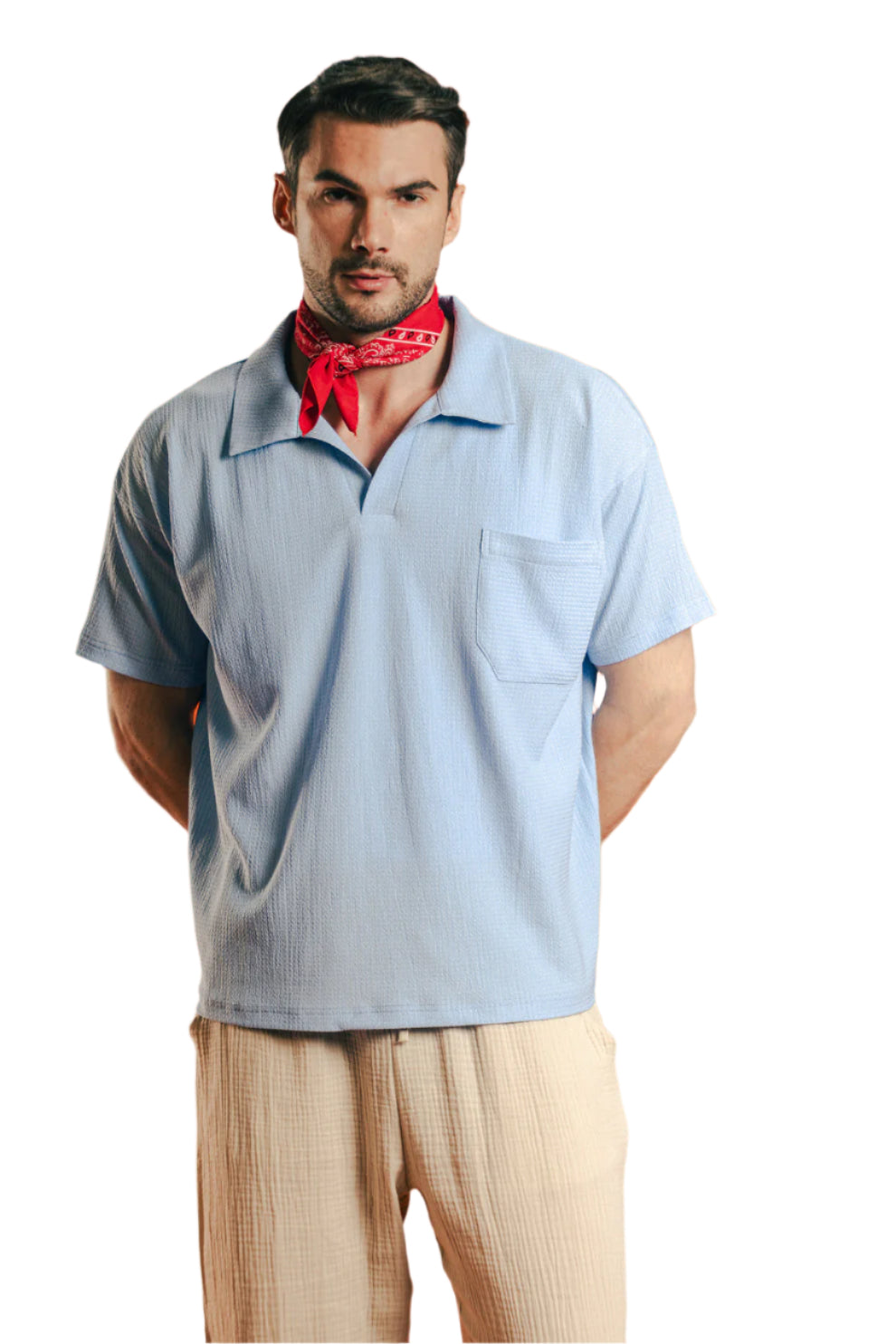 Moon Crushed Boxy Fit Polo Shirt