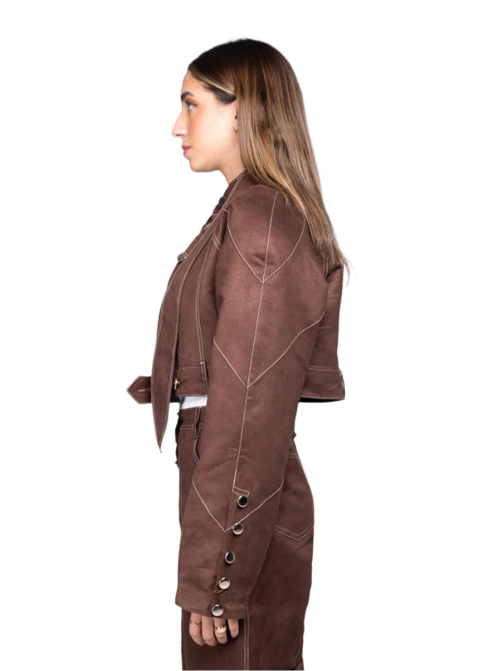 THE COCOA BROWN SUEDE SET