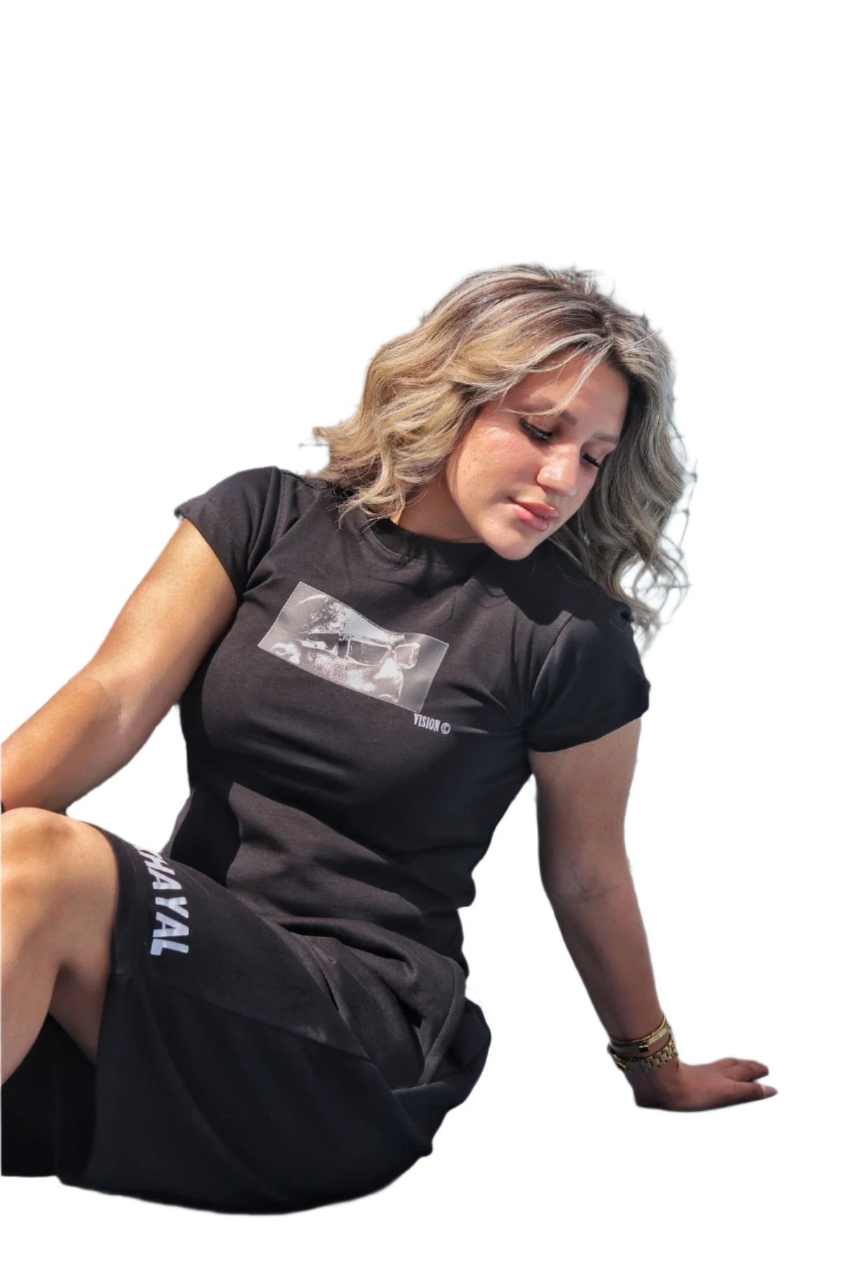 black baby tee