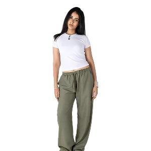 Linen Wide-Leg Pants