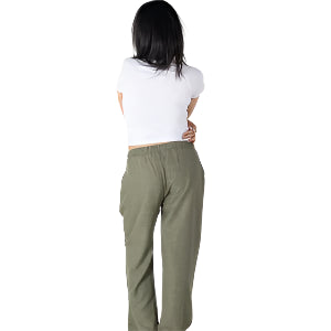 Linen Wide-Leg Pants