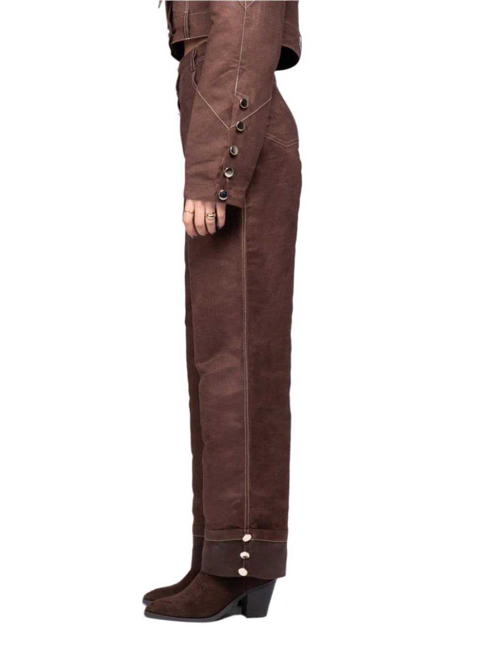 THE COCOA BROWN SUEDE SET