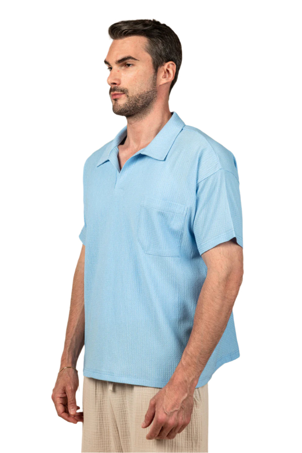Moon Crushed Boxy Fit Polo Shirt