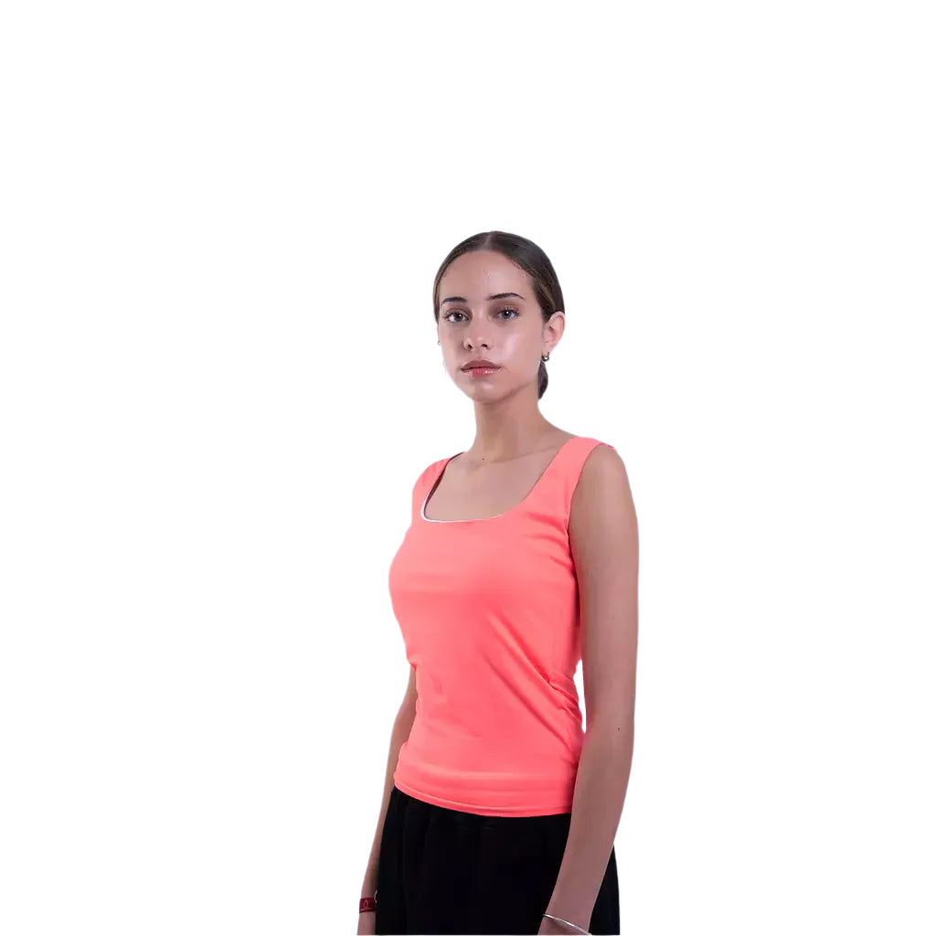 Square-neck tank top