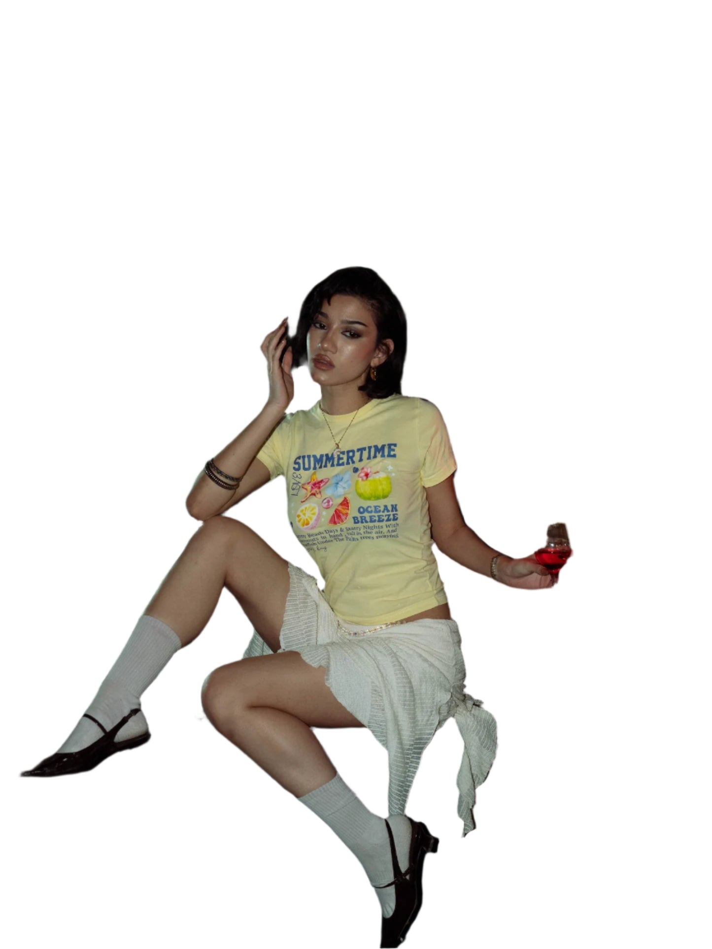 Summer time yellow baby tee
