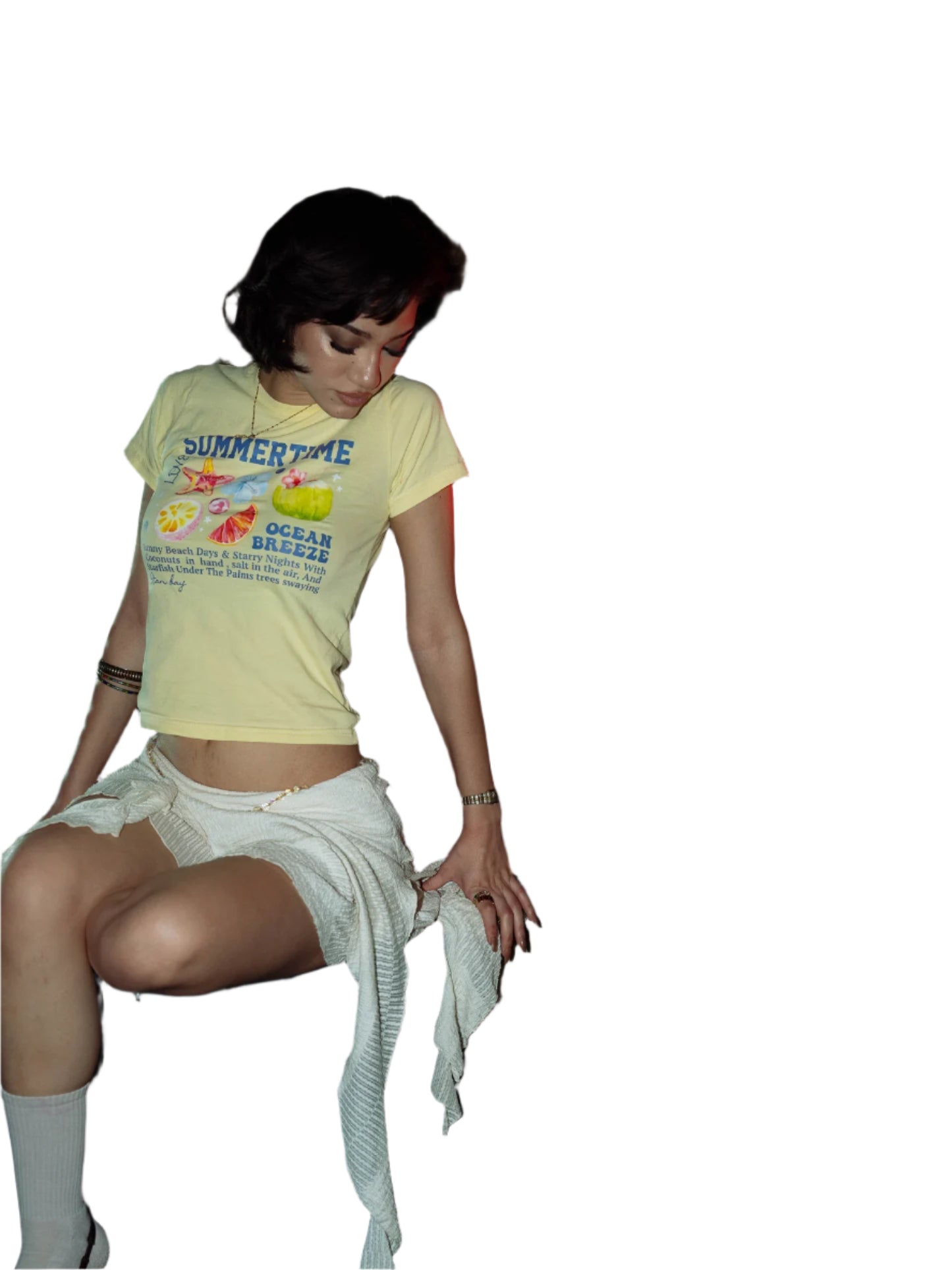 Summer time yellow baby tee