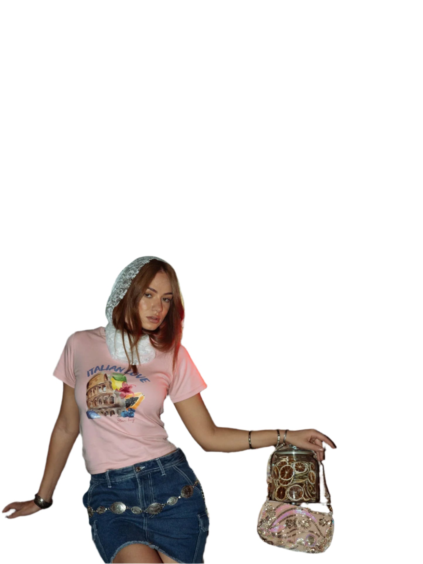 Italian pink baby tee