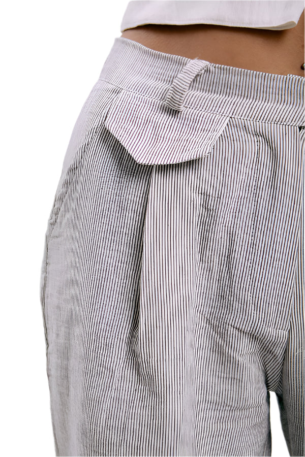 Linen Signature Pinstripe Pants