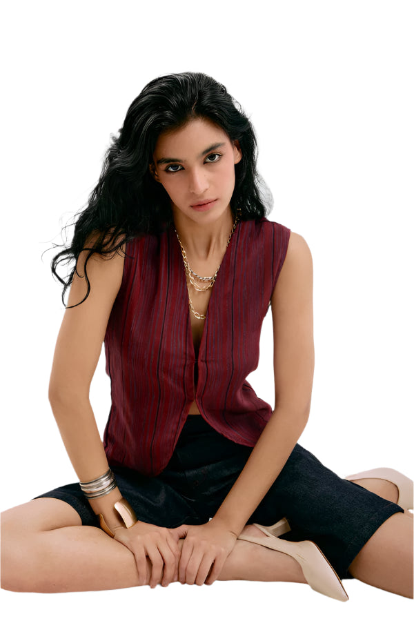 Artistic Striped Waistcoat