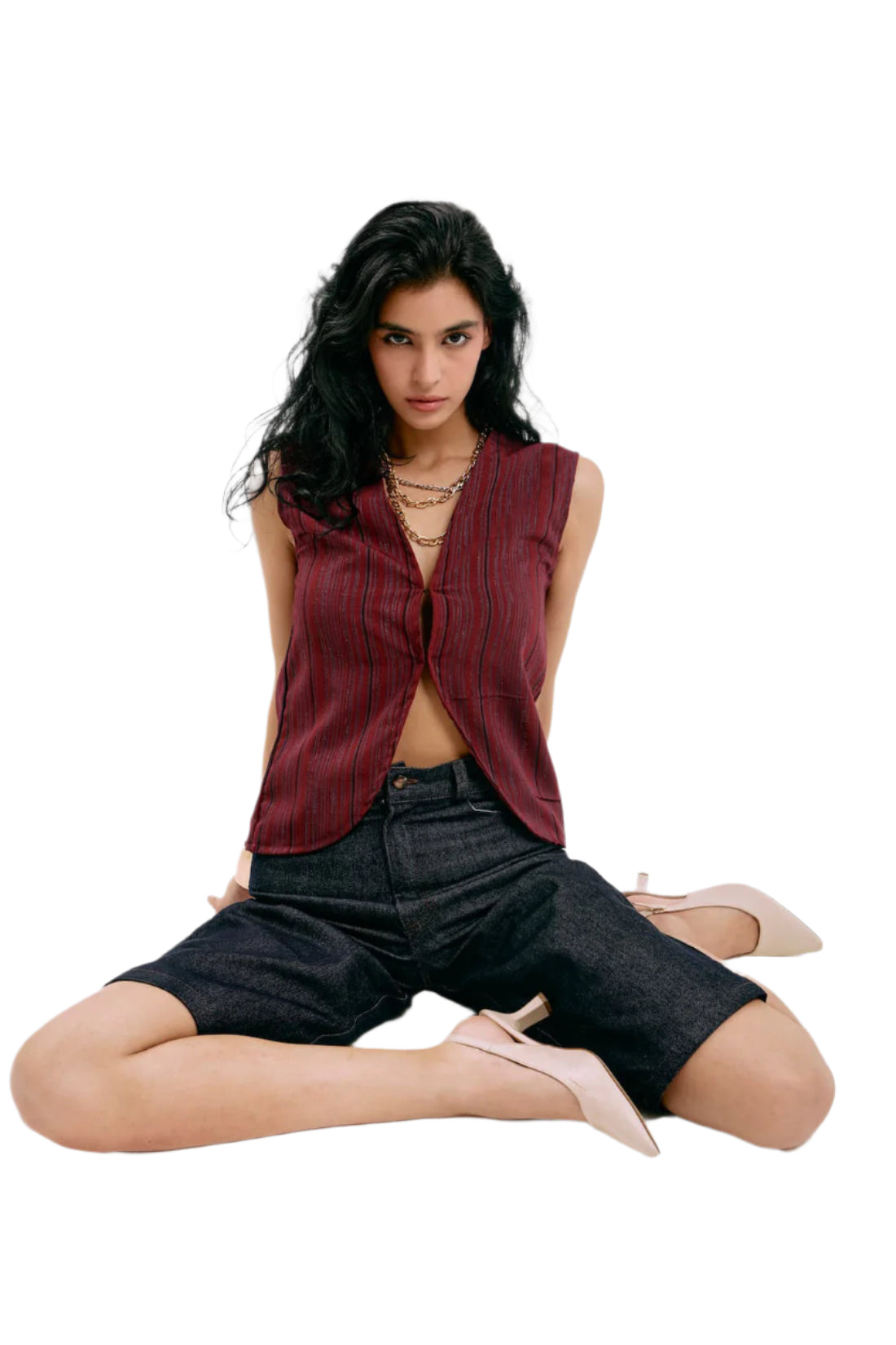 Artistic Striped Waistcoat
