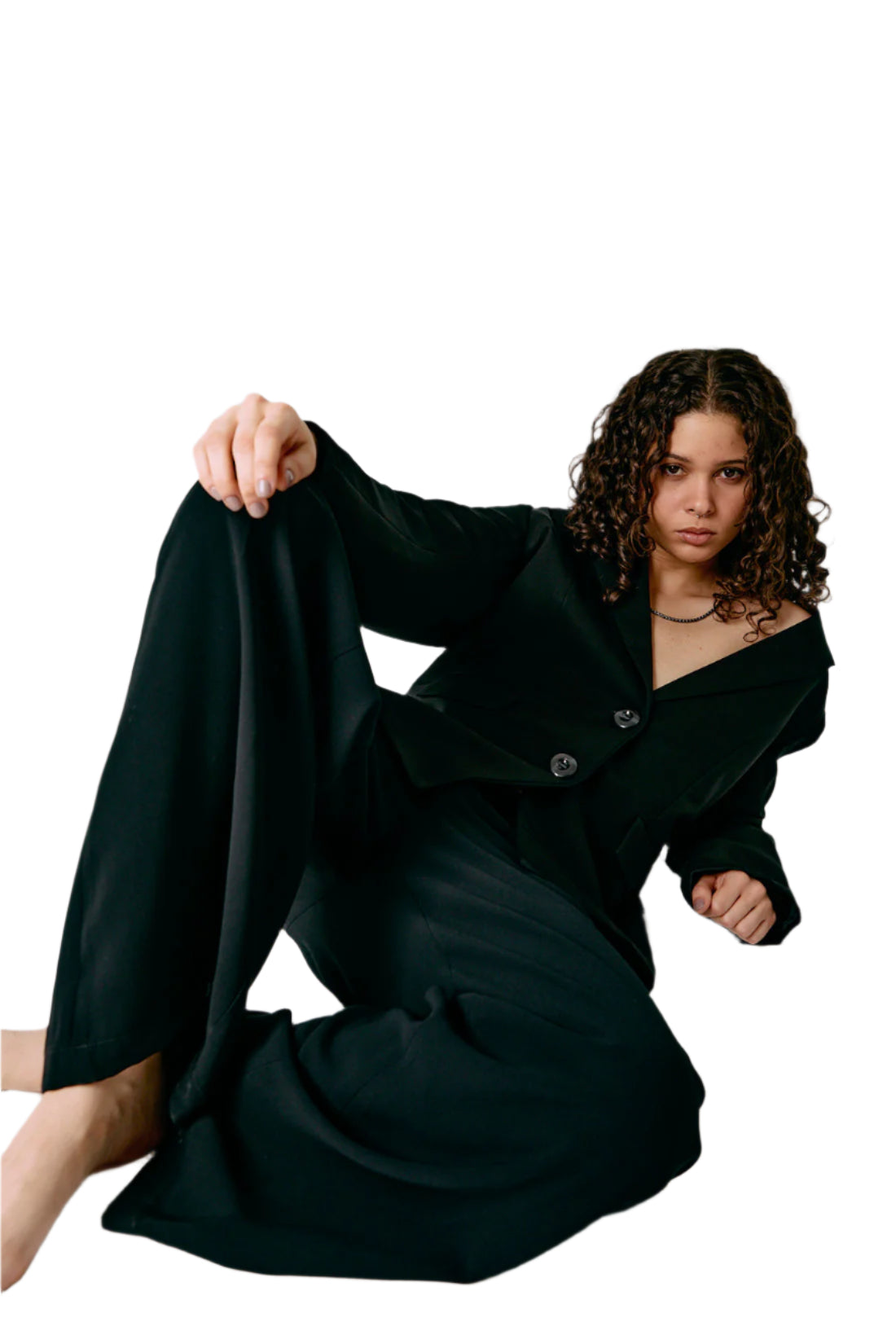 Bold Structured Oversized Black Blazer