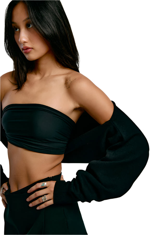Aurora Warm Embrace Shrug Black Jacket