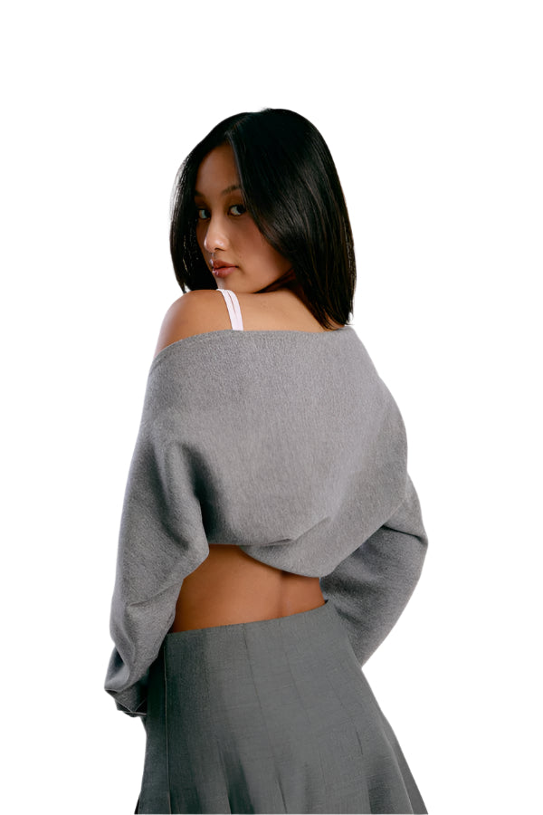 Aurora Warm Embrace Shrug Grey Jacket
