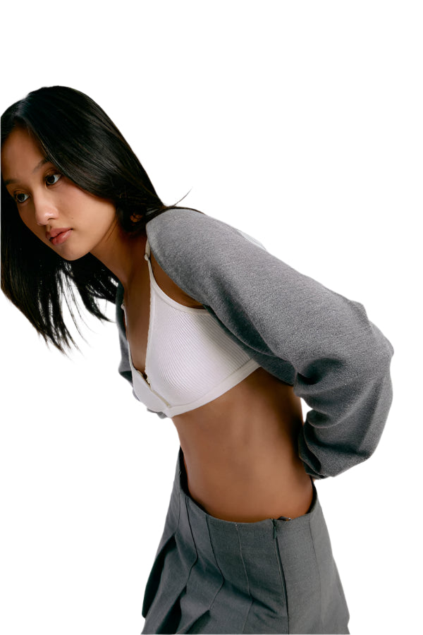 Aurora Warm Embrace Shrug Grey Jacket
